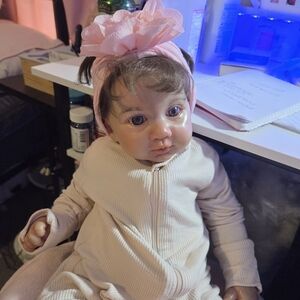 Sweet Pink Baby Doll with Floral Headband